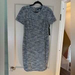 Short sleeve jewel neck dress
